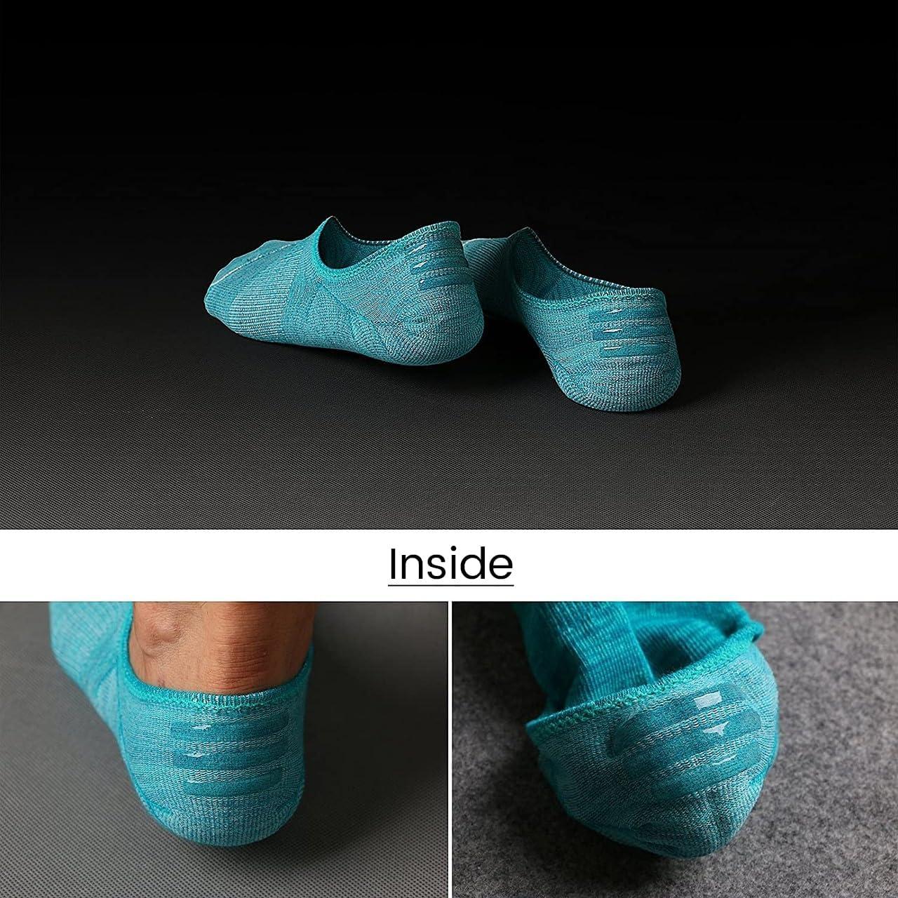 imageIDEGG No Show Socks Men Low Cut Ankle Short Socks for Men Casual Athletic Socks with NonSlip GripColor E8 Pairs 8colors Colored B