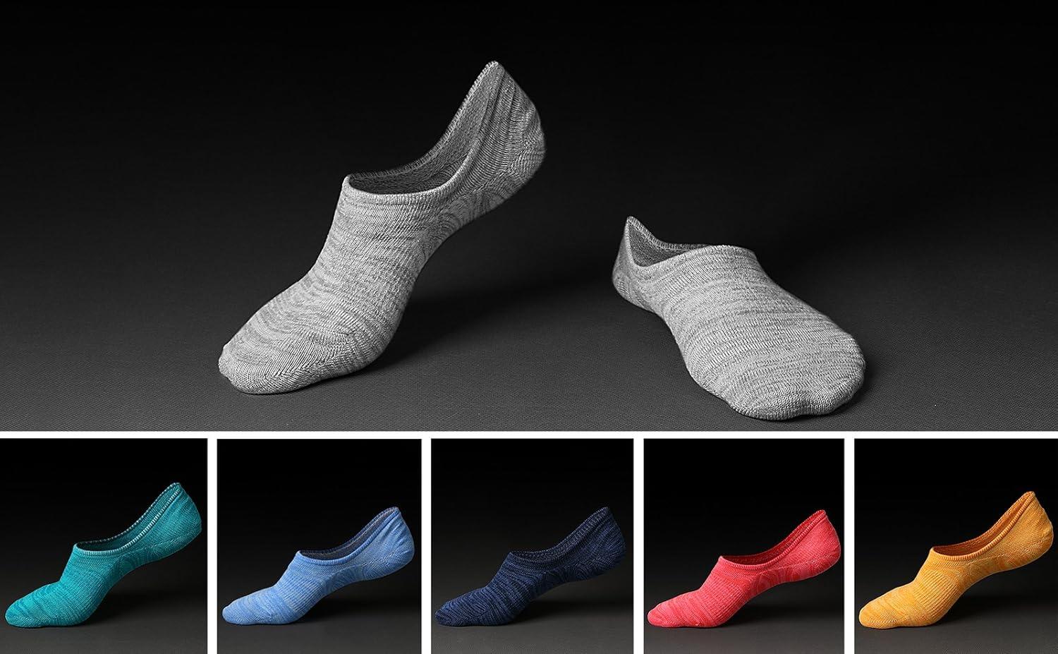 imageIDEGG No Show Socks Men Low Cut Ankle Short Socks for Men Casual Athletic Socks with NonSlip GripColor E8 Pairs 8colors Colored B