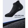imageIDEGG 8 Pairs Ankle Performance Athletic Running Socks Low Cut Sports Tab Socks for Women and MenBlackgrey