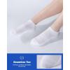 imageIDEGG 8 Pairs Ankle Performance Athletic Running Socks Low Cut Sports Tab Socks for Women and MenWhite