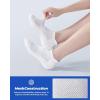 imageIDEGG 8 Pairs Ankle Performance Athletic Running Socks Low Cut Sports Tab Socks for Women and MenWhite