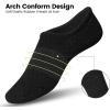 imageIDEGG No Show Socks Men Low Cut Ankle Short Socks for Men Casual Athletic Socks with NonSlip GripColor B8 Pairs Pure Black
