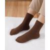 imageIDEGG Womens Crew Socks Soft Cotton Athletic Running Casual Dress Socks Above Ankle Crew SocksB6 Pairsblack white offwhite beige brown light Brown