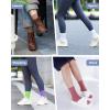 imageIDEGG Womens Crew Socks Soft Cotton Athletic Running Casual Dress Socks Above Ankle Crew SocksC6 Pairsgreen dark Red blue purple offwhite light Brown