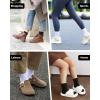 imageIDEGG Womens Crew Socks Soft Cotton Athletic Running Casual Dress Socks Above Ankle Crew SocksD4 Pairs 2 Black 2 White 