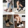 imageIDEGG Womens Crew Socks Soft Cotton Athletic Running Casual Dress Socks Above Ankle Crew SocksE6 Pairs 6 Black 