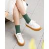 imageIDEGG Womens Crew Socks Soft Cotton Athletic Running Casual Dress Socks Above Ankle Crew SocksF6 Pairs Black white grey dark Grey army Green navy Blue 