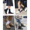 imageIDEGG Womens Crew Socks Soft Cotton Athletic Running Casual Dress Socks Above Ankle Crew SocksF6 Pairs Black white grey dark Grey army Green navy Blue 