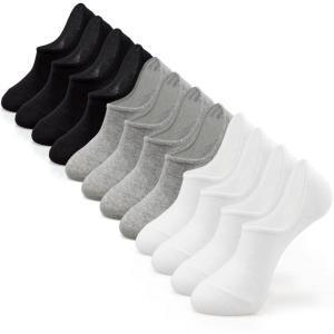 imageIDEGG No Show Socks Men Low Cut Ankle Short Socks for Men Casual Athletic Socks with NonSlip GripColor B6 Pairsblackgraywhite