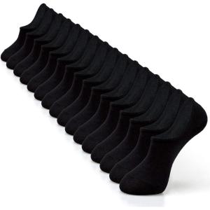 imageIDEGG No Show Socks Men Low Cut Ankle Short Socks for Men Casual Athletic Socks with NonSlip GripColor B8 Pairs Pure Black