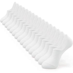 imageIDEGG No Show Socks Men Low Cut Ankle Short Socks for Men Casual Athletic Socks with NonSlip GripColor B8 Pairs Pure White