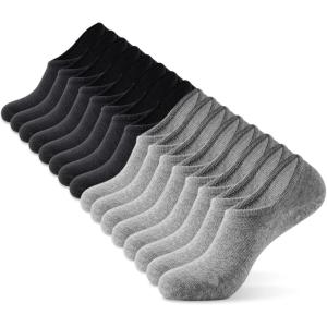 imageIDEGG No Show Socks Men Low Cut Ankle Short Socks for Men Casual Athletic Socks with NonSlip GripColor C8 Pairs4 Black4 Gray