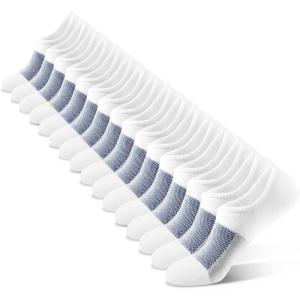 imageIDEGG No Show Socks Men Low Cut Ankle Short Socks for Men Casual Athletic Socks with NonSlip GripColor H8 Pairs8 Mesh White