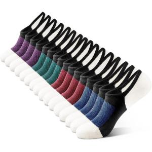 imageIDEGG No Show Socks Men Low Cut Ankle Short Socks for Men Casual Athletic Socks with NonSlip GripColor J8 Pairs4 Clors