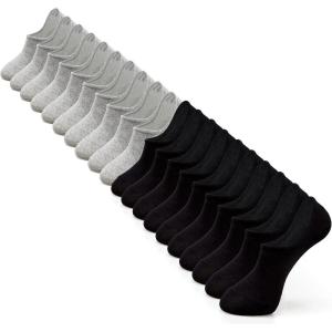 imageIDEGG No Show Socks Women 10 Pairs Low Cut AntiSlid Novelty Athletic Casual Invisible Liner SocksColor C  10 Pairs  5 Pairs Gray5 Pairs Black