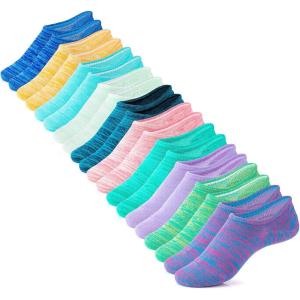 imageIDEGG No Show Socks Women 10 Pairs Low Cut AntiSlid Novelty Athletic Casual Invisible Liner SocksColor P  10 Pairs  10 Colors