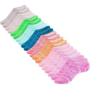 imageIDEGG No Show Socks Women 10 Pairs Low Cut AntiSlid Novelty Athletic Casual Invisible Liner SocksColor Q  10 Pairs  10 Colors