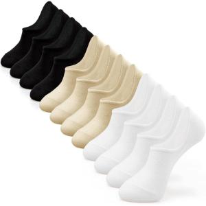 imageIDEGG No Show Socks Women ampamp Men Low Cut Ankle Short Athletic Running Casual Invisible Liner SocksH6 Pairs2 Black 2 Beige 2 White
