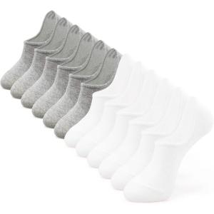 imageIDEGG No Show Socks Women ampamp Men Low Cut Ankle Short Athletic Running Casual Invisible Liner SocksN6 Pairs3 White3 Grey