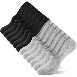 imageIDEGG No Show Socks Women ampamp Men Low Cut Ankle Short Athletic Running Casual Invisible Liner SocksS6 Pairs3 Black3 Grey