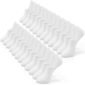 imageIDEGG No Show Socks Womens and Men Low Cut Ankle Short Antislid Athletic Running Novelty Casual Invisible Liner Socks12 White