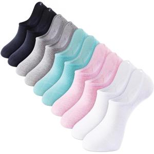 imageIDEGG No Show Socks Womens and Men Low Cut Ankle Short Antislid Athletic Running Novelty Casual Invisible Liner Socks5 Pairs Blackwhitegreypinkblue