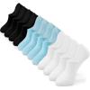 6 Pairs-2 Black+2 White+2 Sky Blue