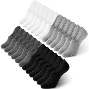 imageIDEGG No Show Socks Womens and Men Low Cut Ankle Short Antislid Athletic Running Novelty Casual Invisible Liner Socks3 Black3 White3 Gray3 Dark Gray